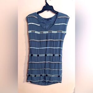 French Connection Beaded Sleeveless Dress Sz 6